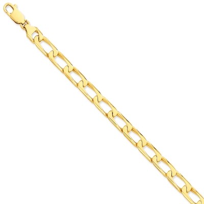 20 Inch 8.5mm Hand-Polished Open Link Chain 14k Yellow Gold LK115-20, MPN: LK115-20, 883957216553