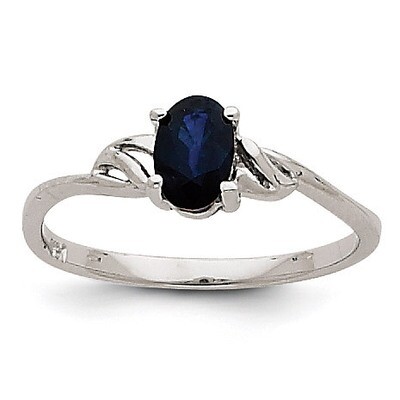 Saphire Birthstone Ring 14k White Gold XBR150, MPN: XBR150, 883957469393