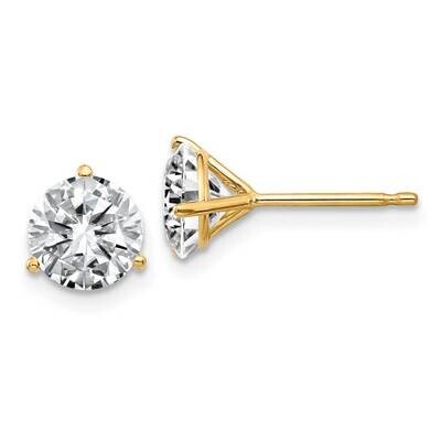 2ct. 6.5mm Round G H I True Light Moissanite Earrings 14k Gold YG322-9MT, MPN: YG322-9MT, 191101178…