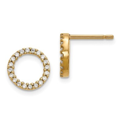 Diamond Open Circle Earrings 14k Gold XE3073A, MPN: XE3073A, 191101887161