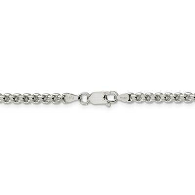 30 Inch 3.6mm Round Box Chain Sterling Silver QFC16-30, MPN: QFC16-30, 886774066912