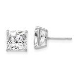 7mm Square CZ Diamond Post Earrings 14k White Gold XD40WCZ, MPN: XD40WCZ, 191101800832