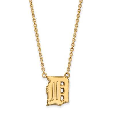 Detroit Tigers Large Pendant with Chain Necklace 10k Yellow Gold 1Y016TIG-18, MPN: 1Y016TIG-18, 886…
