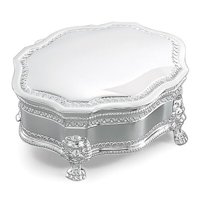Silver-plated Princess Victorian Footed Jewelry Box GM9151, MPN: GM9151, 47105220216