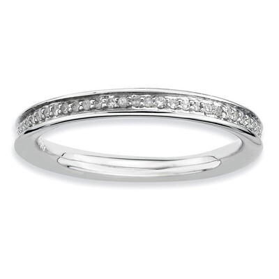 Diamonds Polished Ring - Sterling Silver QSK495, MPN: QSK495, 883957508023