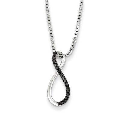 Black Diamond Necklace Sterling Silver QP2377, MPN: QP2377, 883957028750