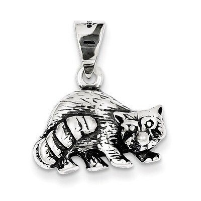 Raccoon Charm Antiqued Sterling Silver QC4106, MPN: QC4106, 883957909639