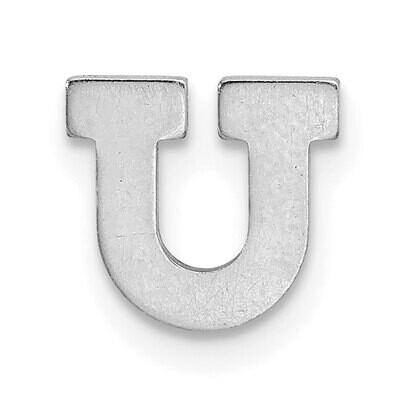 Die Struck Letter U 14k White Gold WG2221U, MPN: WG2221U,