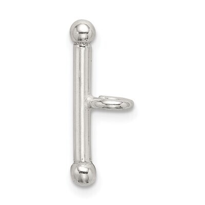 Toggle Bar Clasp (2 pieces) Sterling Silver Polished SS4999, MPN: SS4999,
