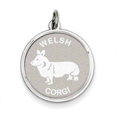 Welsh Corgi Disc Charm Sterling Silver QC2712, MPN: QC2712, 883957137414