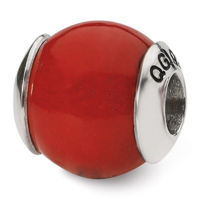 Red Quartz Stone Bead Sterling Silver QRS1719, MPN: QRS1719, 883957309231