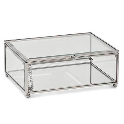 Large Silver-tone Claro Glass Box GM21820, MPN: GM21820, 47105036466