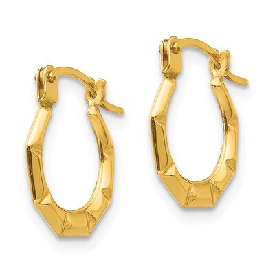 Tiny Hollow Hoop Earrings - 14k Gold SE2376 by Madi K, MPN: SE2376, 883957538532