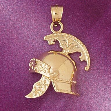 Dazzlers Jewelry Roman Fighter Pendant Necklace Charm Bracelet in Yellow, White or Rose Gold 4819, …
