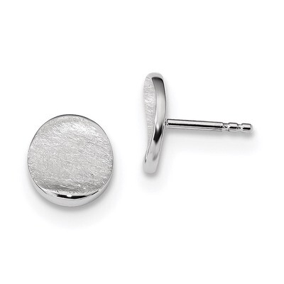 Scratch Finish Post Earrings Sterling Silver Rhodium-plated QE13949, MPN: QE13949, 886774088723