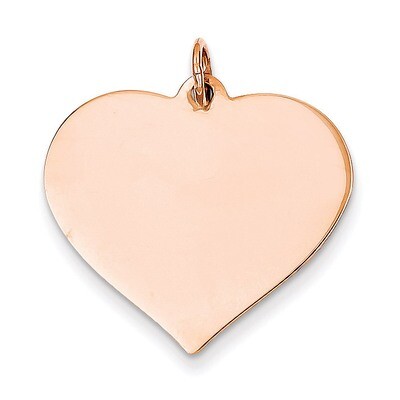 Heart Disc Charm 14k Rose Gold XAC814, MPN: XAC814, 886774122854