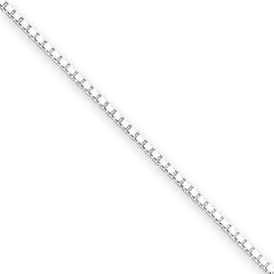 18 Inch 1.25mm Box Chain Sterling Silver QBX024-18, MPN: QBX024-18, 886774412535