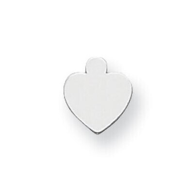 Heart with Eyelet Stamping Sterling Silver Rhodium-plated SS1227, MPN: SS1227,
