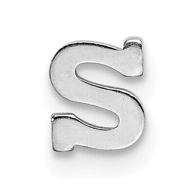 Die Struck Letter S 14k White Gold WG2220S, MPN: WG2220S,