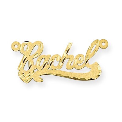 0.013 Gauge Satin Diamond-cut Nameplate Pendant 14k Gold XNA183Y, MPN: XNA183Y, 883957972039