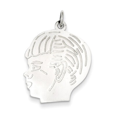 Boy Disc Charm Engravable Sterling Silver QM369/18, MPN: QM369/18, 883957480879