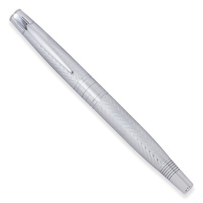 Charles Hubert Silver-tone Chevron Fountain Pen GM9196, MPN: GM9196, 811233014500