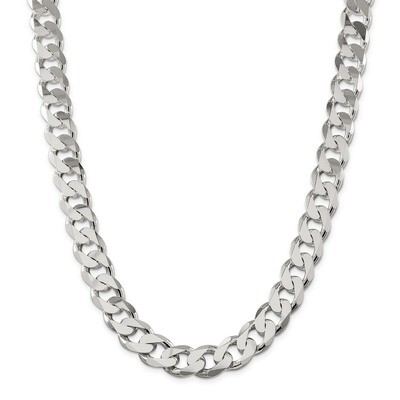 26 Inch 15mm Curb Chain Sterling Silver QCB400-26, MPN: QCB400-26, 883957350257