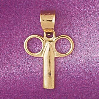 Dazzlers Jewelry Key Pendant Necklace Charm Bracelet in Yellow, White or Rose Gold 7105, MPN: DZ-71…