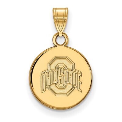 Ohio State University Small Disc Pendant 10k Yellow Gold 1Y038OSU, MPN: 1Y038OSU, 886774815848