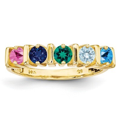 5 Stone Mother&#39;s Ring 14k Yellow Gold Genuine XMR6/5GY, MPN: XMR6_5, 191101539190