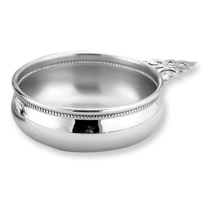 Pewter Pierced Handle Beaded Porringer GP8934, MPN: GP8934, 781642003696