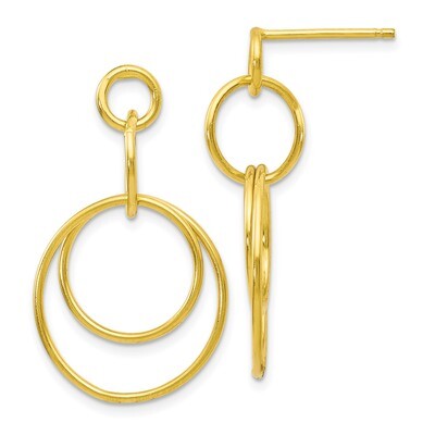 Leslie&#39;s Polished Post Dangle Earrings Sterling Silver Gold-tone HB-QLE1215, MPN: QLE1215, 19110173…