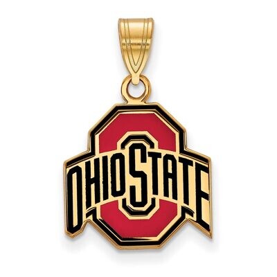 Ohio State University Medium Enamel Pendant Gold-plated Silver GP032OSU, MPN: GP032OSU, 886774935102