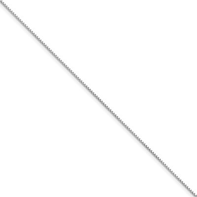 7 Inch 0.95mm Box Chain 14k white Gold WLB095-7, MPN: WLB095-7, 883957148816