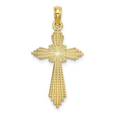 Pointed Ends Fancy Cross Charm 10k Gold 10K8570, MPN: 10K8570,