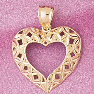 Dazzlers Jewelry Heart Pendant Necklace Charm Bracelet in Yellow, White or Rose Gold 4058, MPN: DZ-…