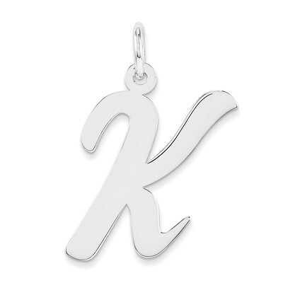 Large Script Initial K Charm 14k white Gold YC663K, MPN: YC663K, 883957030586