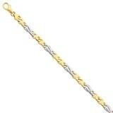 6mm Fancy Link Chain 18 Inch 14k Two-Tone Gold LK224-18, MPN: LK224-18, 886774404813