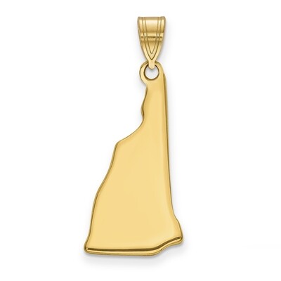 New Hampshire State Pendant Charm 14k Yellow Gold Engravable XNA707Y-NH, MPN: XNA707Y-NH, 886774754…