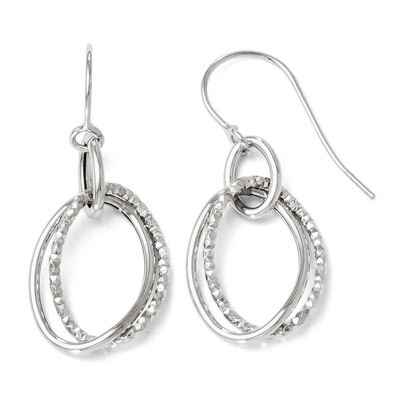 Leslie&#39;s Polished &amp; Textured Shepherd Hook Earrings - 10k White Gold HB-TC03, MPN: TC03, 8867745698…
