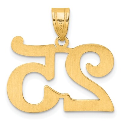 Number 25 Pendant 14k Gold Polished APN25, MPN: APN25, 196904080276