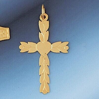 Dazzlers Jewelry Cross Pendant Necklace Charm Bracelet in Yellow, White or Rose Gold 8239, MPN: DZ-…