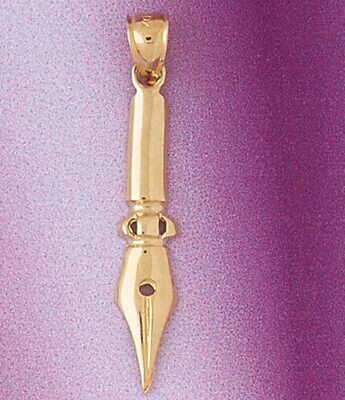 Dazzlers Jewelry Pen Pendant Necklace Charm Bracelet in Yellow, White or Rose Gold 6410, MPN: DZ-64…