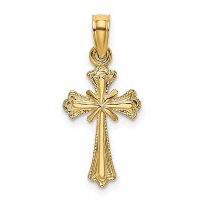 Engraved Small Cross with X Center Charm 14k Gold K8348, MPN: K8348, 637218016105