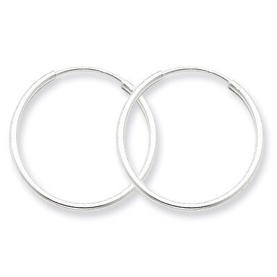 1.3mm Hoop Earrings Sterling Silver QE4353, MPN: QE4353, 883957929767
