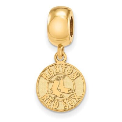 Boston Red Sox Bead Charm Small Dangle Gold-plated Silver GP036RSO, MPN: GP036RSO, 886774938257