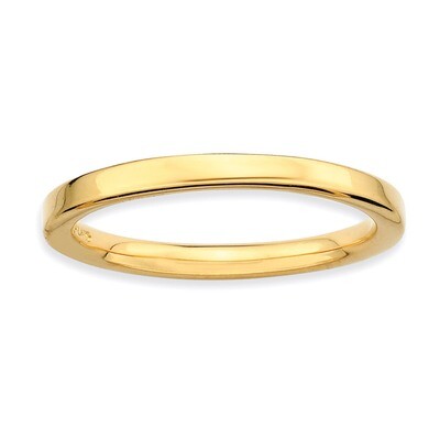 Gold-plated Polished Ring - Sterling Silver QSK238, MPN: QSK238, 883957155951