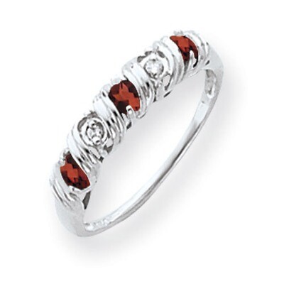 2.75mm Garnet Diamond Ring 14k white Gold Y4719GA/A, MPN: Y4719GA/A, 883957600987