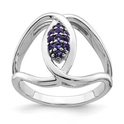 Iolite Ring Sterling Silver Rhodium Plated QR7056, MPN: QR7056, 883957334004