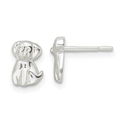 Puppy Post Earrings Sterling Silver Polished QE16500, MPN: QE16500, 196904165447